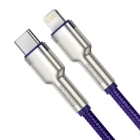 Baseus kabelis Cafule Metal PD USB-C - Lightning 2,0 m violetinis 20W