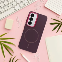 FRAME MAG COVER Dėklas telefonui suderinamas su Magnetiniu Samsung A26 violetinė