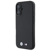 BMW Carbon Wrapped Metal Dėklas telefonui Apple iPhone 16 - juodas