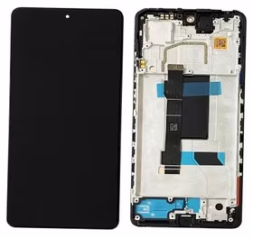 Ekranas Xiaomi Redmi Note 12 Pro 5G/Poco X5 Pro 5G su lietimui jautriu stikliuku ir rėmeliu Midnight Black originalus (used Grade B)