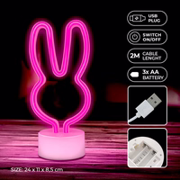 Neon LED on stovas RABBIT rožinis USB-C FSC-10 Forever Light