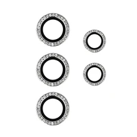 Grūdintas stiklas HARD DIAMOND kamerai (LENS) Samsung Galaxy S24 Ultra sidabrinis (5 vnt. lęšiai)