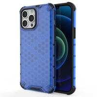 Honeycomb Case šarvu dangtelis su TPU buferiu iPhone 13 Pro Max mėlynas