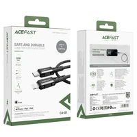 Acefast C4-01 Lightning - USB-C PD kabelis 30W 3A 480Mb/s 1.8m - juodas