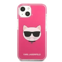 Karl Lagerfeld Choupette Galvos dėklas telefonui iPhone 13 - fuksija