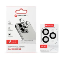Forcell Premium grūdintas kameros objektyvo stiklas – iPhone 15 Pro / 15 Pro Max juodos titano spalvos