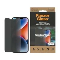 PanzerGlass Classic Fit privatumo antibakterinis stiklas iPhone 14/13 Pro/13
