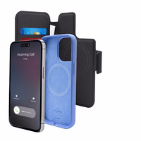 PURO Folio MagSafe dėklas - dėklas 2in1 iPhone 14 Pro / 13 Pro (juodas)