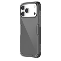 Nillkin Nature TPU Pro dėklas telefonui iPhone 17 Pro Max – pusiau permatomas juodas