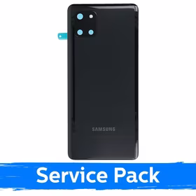Galinis dangtelis, suderinamas su Samsung N770 Note 10 Lite / Aura juodas / (Service Pack)