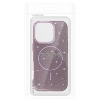 Magnetinis Itin Plonas Blizgus dėklas Iphone 14 Pro Max violetinė