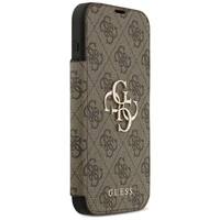 Guess Book 4G Metal Logo dėklas telefonui iPhone 17 Pro Max - rudas