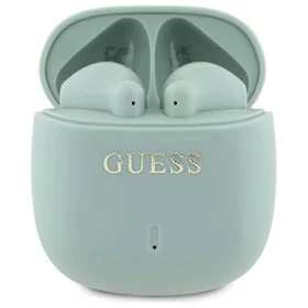 Guess Bluetooth ausinės GUTWSJ14ESGN TWS + įkrovimo stotelė žalios/žalios spausdintas klasikinis logotipas