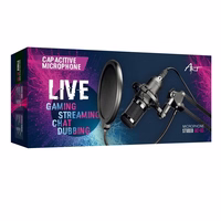 ART kondensatorinis mikrofonas su štaltu su diafragma AC-03 juodas