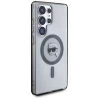 Dėklas Karl Lagerfeld Button Karl Head Printed Logo Magnetinis Samsung Galaxy S25 Ultra juodas