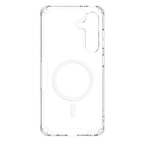 Nillkin Nature Pro šarvuotas dėklas su magnetiniu žiedu Samsung Galaxy S24+ telefonui - baltas