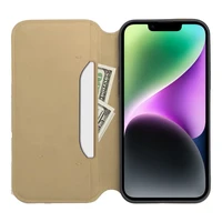 DUAL POCKET knygos tipo dėklas telefonui XIAOMI Redmi Note 13 Pro Plus 5G auksinis