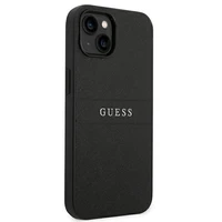 Guess Saffiano dirželis dėklas telefonui iPhone 14 Plus - juodas