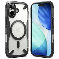 "Ringke Fusion X" magnetinis "MagSafe" dėklas "iPhone 17" - juodas