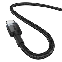 Baseus Cafule USB-C / USB-C 100W kabelis 2 m - raudonas-juodas ir juodas-pilkas (2 vnt.)