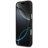 Karl Lagerfeld FW Grūdintas Karl & Choupette galvos ženkliukai ir logotipas iPhone 17 Pro Max dėklas - juodas