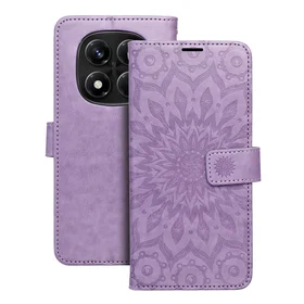MEZZO knygos tipo dėklas telefonui XIAOMI Redmi Note 14 PRO 4G su mandala, violetinis