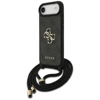 Guess 4G Big Logo Cord Stap per petį dėklas telefonui iPhone Air - juodas