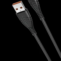 VEGER kabelis USB A į Type C 2,4A V104 1,2 m juodas