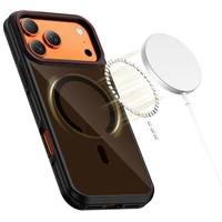 Tech-Protect MagHybrid MagSafe dėklas iPhone 17 Pro juodas ir raudonas