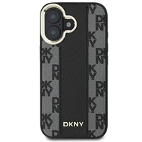 DKNY Languotas raštas magnetinis iPhone 16 dėklas - juodas