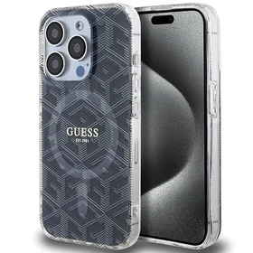 Guess IML GCube Magnetinis dėklas iPhone 15 Pro - juodas