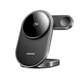 Joyroom JR-W17 Qi 3 viename belaidis indukcinis įkroviklis - juodas
