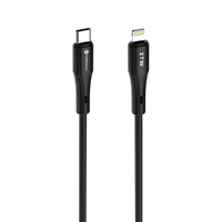 FORCELL F-ENERGY C346 kabelis Type C į Lightning PD 3A 27W Silicone 1 m juodas