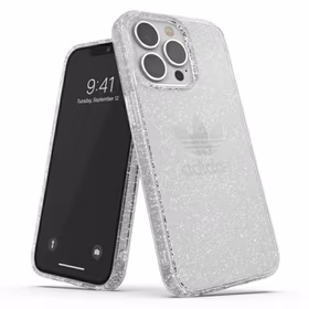Adidas OR Apsauginis Skaidrus Dėklas Blizgučiai iPhone 13 Pro / iPhone 13 - Skaidrus Sidabras