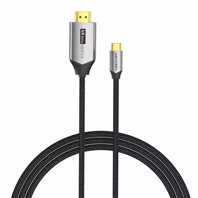 Vention USB-C į HDMI kabelis 4K@60Hz apipintas 2 m PILKAS