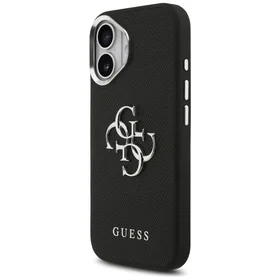 Guess Grained Big 4G Classic Logo dėklas telefonui iPhone 17 - juodas