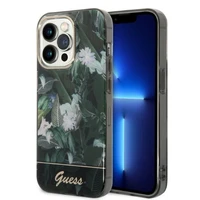 Guess GUHCP14LHGJGHA iPhone 14 Pro 6.1" žalias/žalias kietas dėklas Jungle Collection
