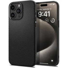 Dėklas telefonui Spigen Liquid Air iPhone 15 Pro Max - matinis juodas (m)