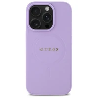 Guess Saffiano Magnetinis dėklas telefonui iPhone 16 Pro Max - violetinis