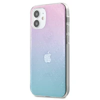 Guess GUHCP12S3D4GGBP iPhone 12 mini 5.4" mėlyna-rožinė/mėlyna ir rožinė kietas dėklas 4G 3D rašto kolekcija