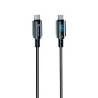 FORCELL F-ENERGY C274 kabelis Type C į Type C QC4.0 PD 3A 60W Skaitmeninis 1,2 m juodas