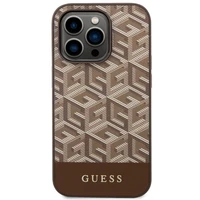 Guess GUHMP14LHGCFSEW iPhone 14 Pro 6.1" rudas/rudas kietas dėklas GCube Stripes MagSafe
