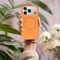 Magsafe Slim Silicone dėklas iPhone 17 Pro oranžinis