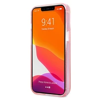 Karl Lagerfeld blizgus Karl's galvos dėklas telefonui iPhone 13 Pro Max – rožinis