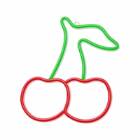 Neon LED Light CHERRY žalias raudonas NNE23 Neolia