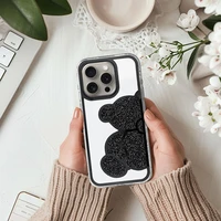 TEDDY BEAR dėklas telefonui IPHONE 12 MINI juodas