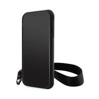Karl Lagerfeld KLHCN61SAKLMBSK iPhone 11 / Xr 6.1" juodas kietas dėklas Monograma Losange Saffiano