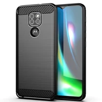 CARBON dėklas telefonui MOTOROLA Moto G9 PLAY / E7 PLUS juodas