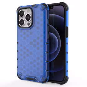Honeycomb Case šarvu dangtelis su TPU buferiu iPhone 13 Pro mėlynas