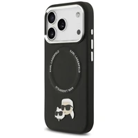 Karl Lagerfeld Karl & Choupette Smeigtukai Magnetinis dėklas telefonui iPhone 17 Pro - juoda